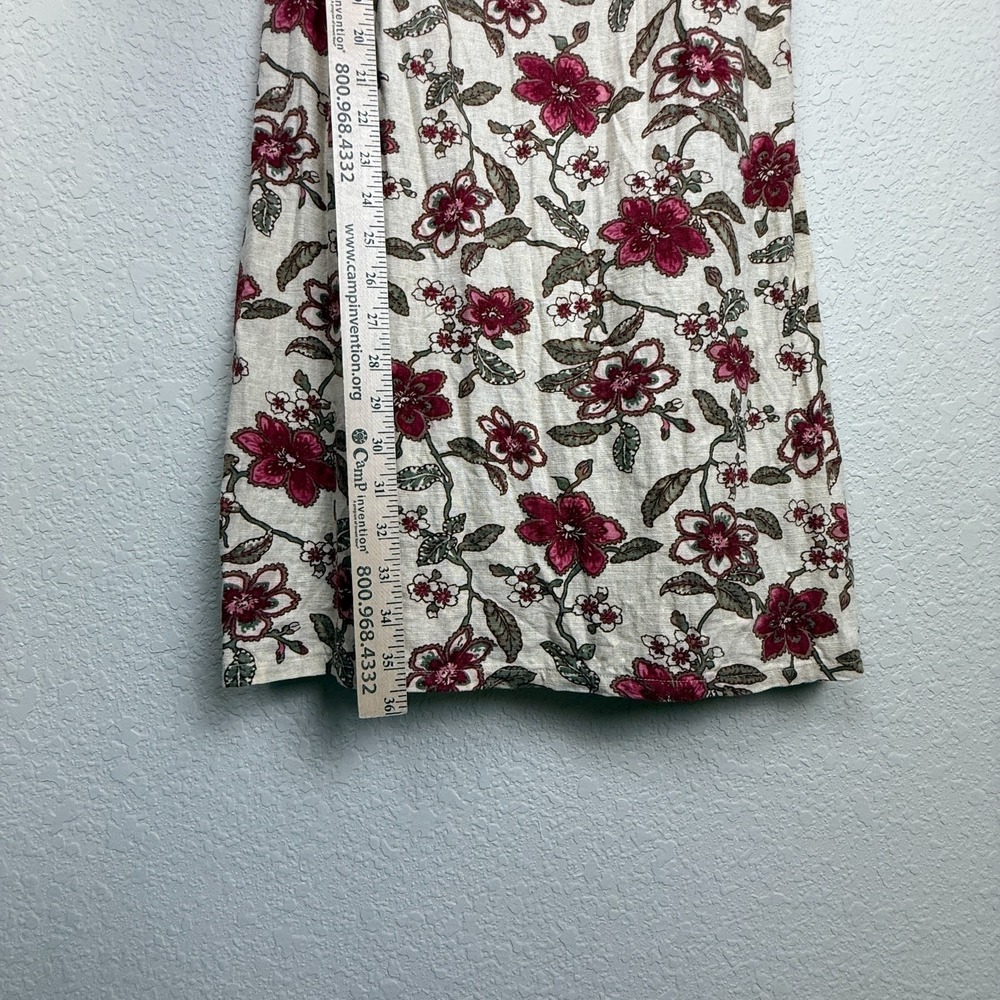 Vtg White Stag Tank Floral Linen Blend Sheath Dress Garden Party Sz S *read - Picture 6 of 12